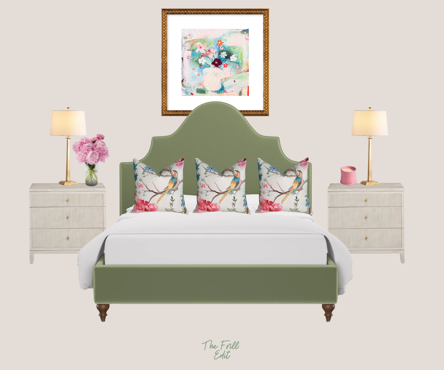 Garden Blossom Perch Pillow Cover
